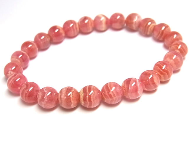 パワーストーン 天然石 インカローズ ロードクロサイト ブレスレット 7.5~8mm 【Felistone】 RhodochrositeB18|ルチルクォーツ専門店