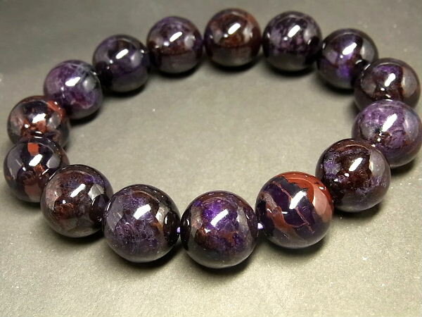 パワーストーン 天然石 大粒 スギライト 杉石 ブレスレット 14～15mm 【Felistone】 SugiliteB17