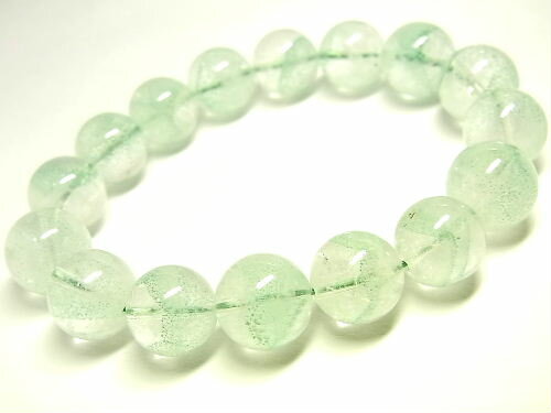 パワーストーン 天然石 マダガスカル産 ピラミッドグリーンファントム 水晶ブレスレット 13.5mm 【Felistone】 PhantomB26