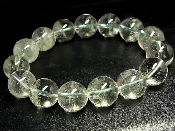 パワーストーン 天然石 大粒 グリーンファントム 水晶ブレスレット 14～15mm 【Felistone】 PhantomB63｜ルチルクォーツ専門店