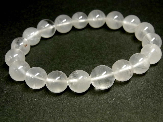 パワーストーン 天然石 千層白色ファントム 水晶ブレスレット 11～12mm 【Felistone】PhantomB72