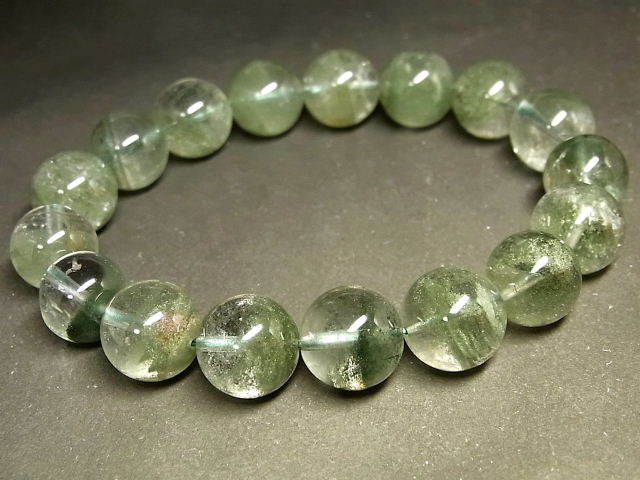 パワーストーン 天然石 グリーンファントム 水晶ブレスレット 12 13mm Felistone Phantomb85 Facul Ao