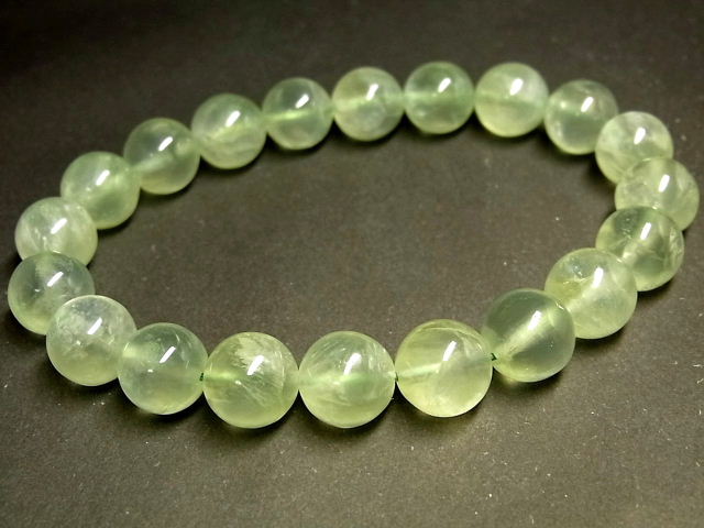 パワーストーン 天然石 プレナイト ぶどう石 葡萄石 ブレスレット 10mm 【Felistone】 PrehniteB22