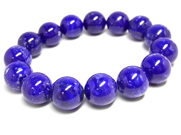 パワーストーン 天然石 大粒 ラピスラズリ 瑠璃石 青金石 ブレスレット 14mm 【Felistone】 LapisB31