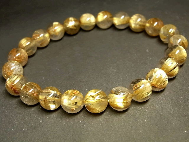 パワーストーン 天然石 タイチンルチル ルチルクォーツ 水晶ブレスレット 8～8.5mm 【Felistone】 TRB984