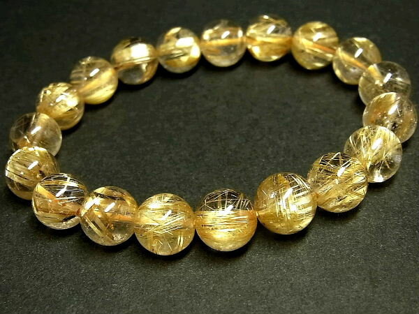 パワーストーン 天然石 最高級 タイチンルチル ルチルクォーツ 水晶ブレスレット 10.5～11mm 【Felistone】 TRB727｜ルチルクォーツ専門店