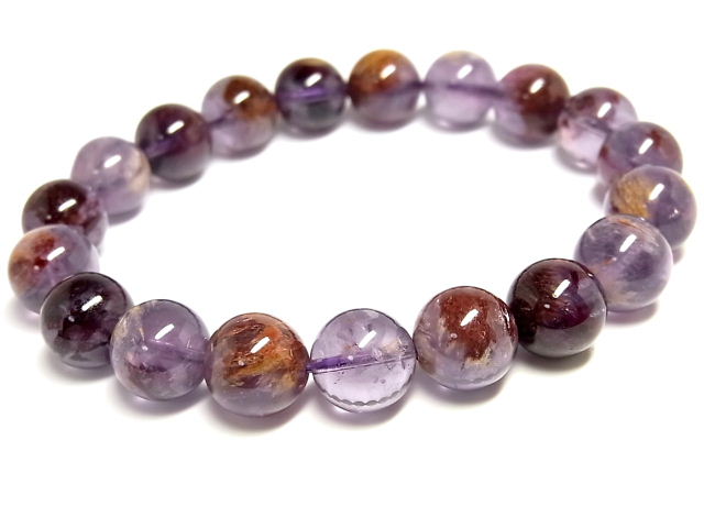 ★特選一連★愛の守護石♡【シェブロンアメジスト『紫水晶』6mmラウンド連】❤️ ☆限定ご提供☆濃厚♡愛の守護石【アメジスト紫水晶ラフカット