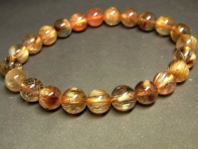 パワーストーン 天然石 高透明 極上 タイチンルチル ルチルクォーツ 水晶ブレスレット 8mm 【Felistone】 TRB933|ルチルクォーツ専門店