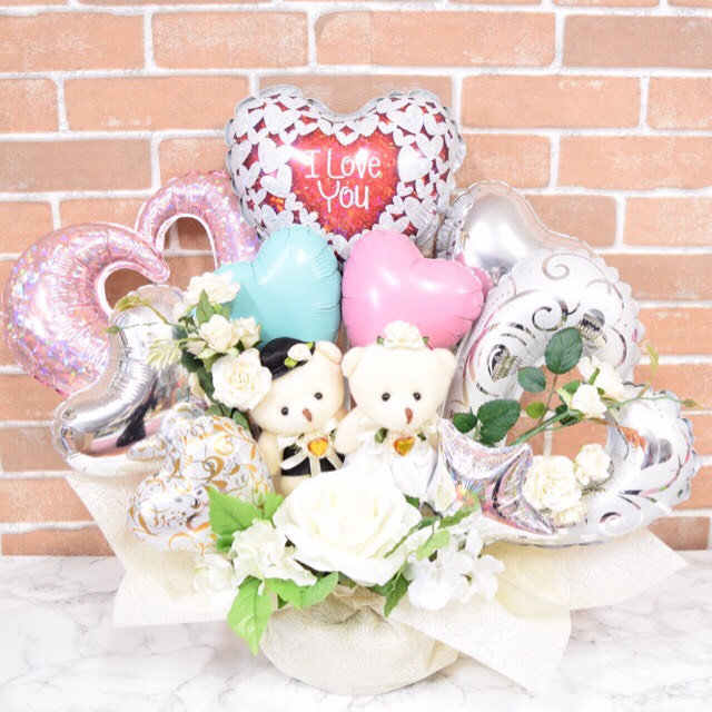 大人女性の 上質で快適 ぬいぐるみ付I LOVE YOUバルーンギフト paulhuntingford.com paulhuntingford.com