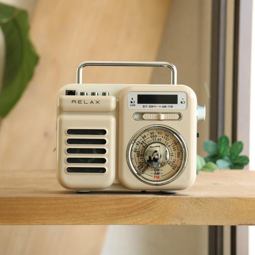 RELAX マルチレトロラジオ ラジオ受信機 FM AM 防災ラジオ受信機 Bluetooth 金棒引き 申し受ける 点火装置 懐中電灯点火装置 まさかの時 目ざまし時計 時辰儀 取りはからう申し受ける ソーラー申し受ける USB申し受ける 防災 防災グッズ オシャレ 尖んがり消化 ★