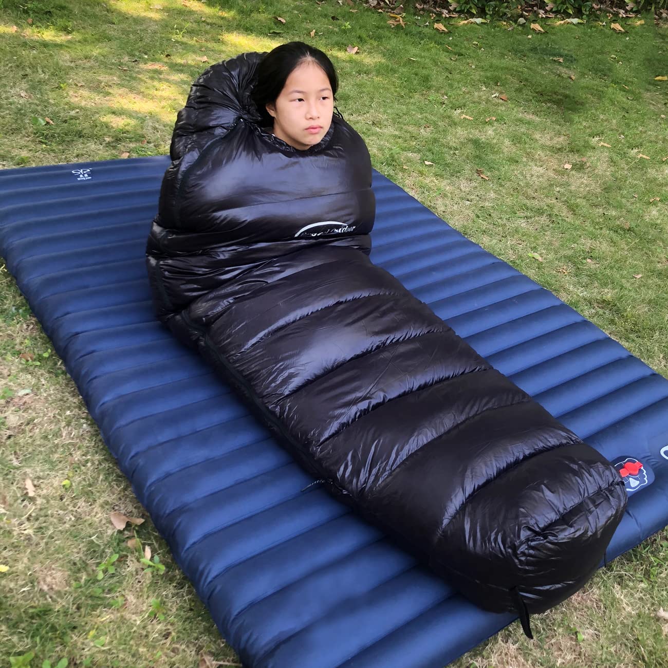 Fengzel Outdoor 寝袋 冬山 1500g羽毛充填 連結可能 マミー ダウン