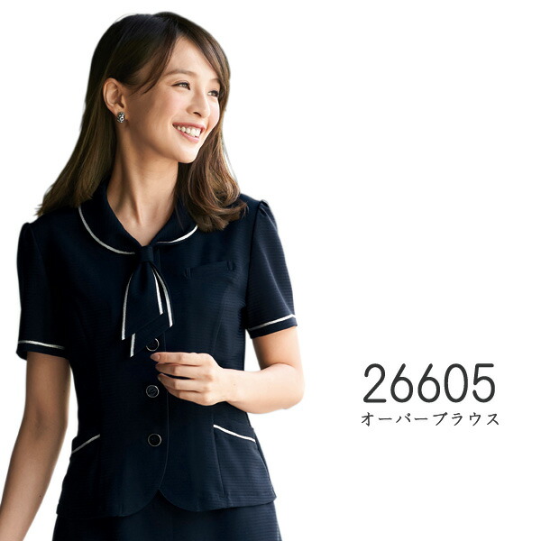【ジョア】事務服　オーバーブラウス（17-19号） 26605　JOIE