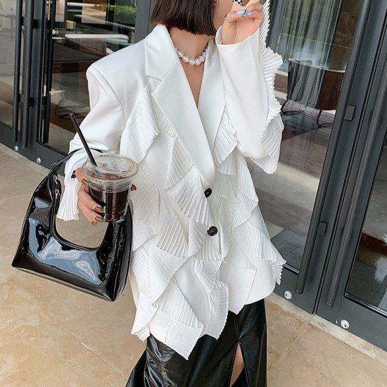 楽天市場】【取寄】ジャケット レディース 秋 白 ホワイト 黒 ブラック