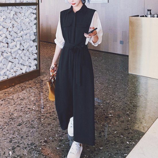 楽天市場】襟付き オールインワン レディース ジャンプスーツ 袖 楽天市場】襟付き オールインワン レディース ジャンプスーツ 袖