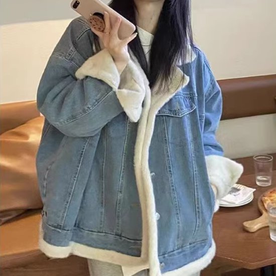 楽天市場】ボアコート レディース ボア コート デニムジャケット G