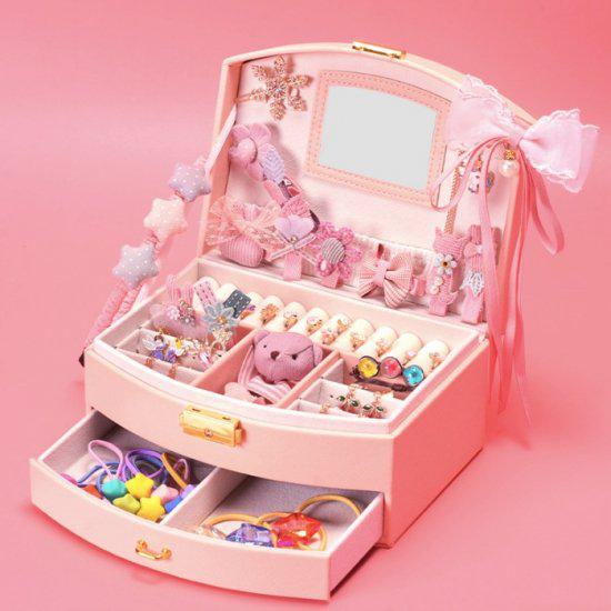【取寄】ジュエリーボックス 子供 ジュエリー キッズ 通販 可愛い ジュエリーケース 小物入れ 女の子 小学生 園児 ガールズ おしゃれ ギフト 女子 プレゼント こども 誕生日プレゼント クリスマス クリスマスプレゼント 姪っ子 おもちゃ ゆめかわいい リボン 本格派 本物志向