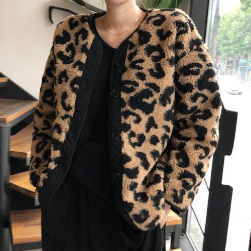 伊太利屋 ヒョウ柄 ファー ジャケット コート レオパード 羽織 アウター ボア ファーコート レオパード ヒョウ柄 韓国 レディース 大きい