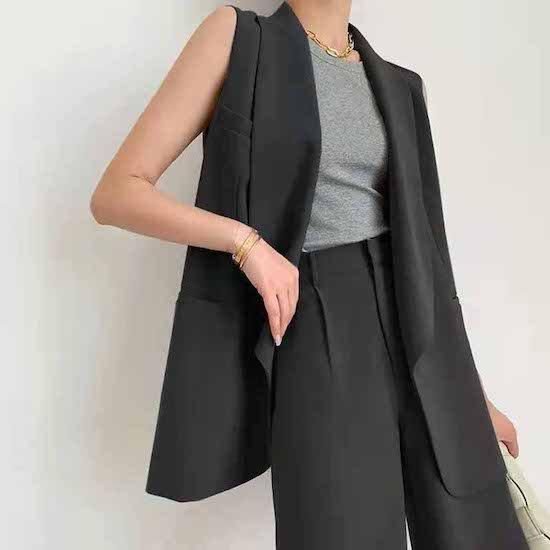 【取寄】セットアップ レディース ハーフパンツ ノースリーブジャケット ノースリーブ Vネック 大人かっこいい シック エレガント キレイ系 こなれ感 大人女子 カジュアル オフィス お出かけ 飲み会 女子会