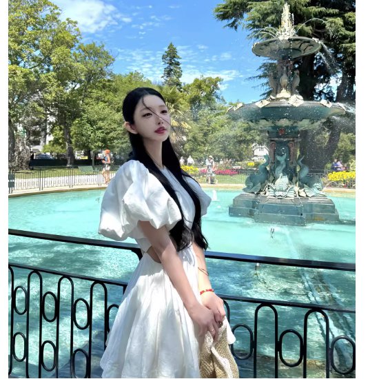 【取寄】結婚式ドレス パーティードレス レディースファッション パフスリーブドレス ラウンドネック ウエストゴム チラ見セ ショート丈 ベーシックカラー 大人可愛い フェミニン お洒落 韓国風 20代 30代