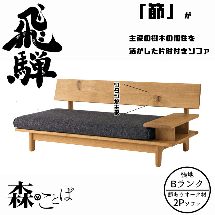 HIDA 森のことば 片肘付き添い人寝椅子 2人掛け（169珊） 張地B序列付ける オーク材材 選べる色合い 飛騨産業/2P寝椅子/置き目寝椅子/SN14WR/SN14WL/日本製/10年引きうける/寝椅子単体/貨物輸送無料 ソファ・ソファベッド-ソファ-インテリア・寝具・収納