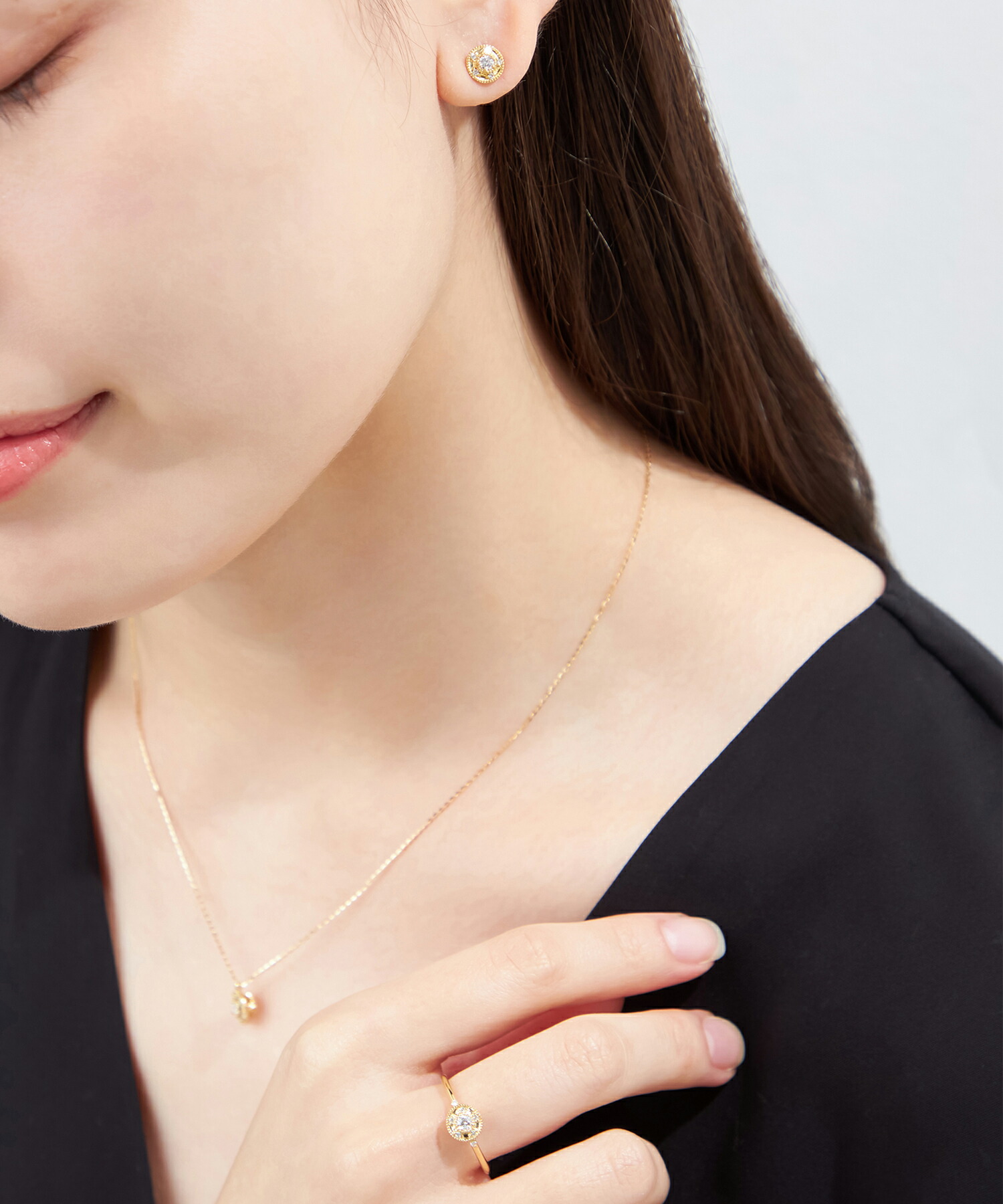  ネックレス K18 YG イエローゴールド Wish upon a star ダイヤモンド 星 ギフト プレゼント ジュエリー レディース  フェスタリア ビジュソフィア