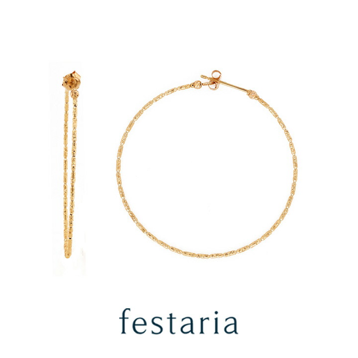フェスタリア K18イエローゴールドフープピアス K18YG ピアス|festaria Online Shop(フェスタリア オンライン