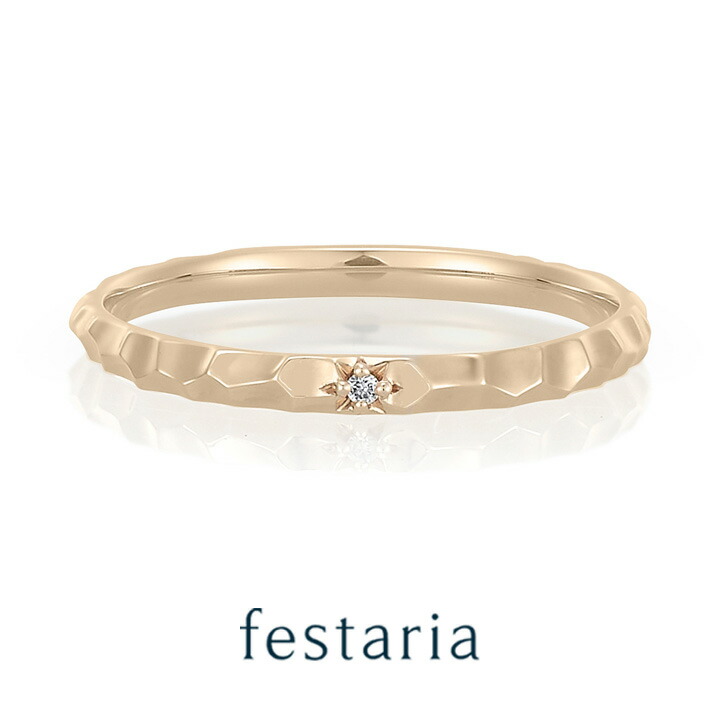 K10 festariaダイヤモンドネックレス　K5リング　セット K10 festariaダイヤモンドネックレス K5リング セット