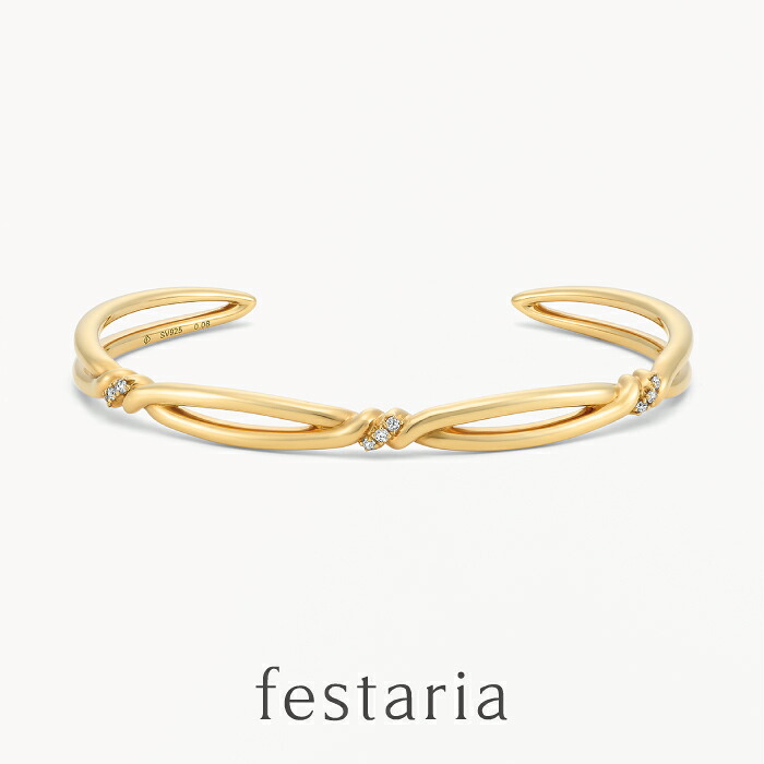【最大7,000円OFF】7/19(日)20:00～7/27(月)9:59 【 festaria bijou SOPHIA 】 バングル ダイヤモンド sv シルバー YG イエローゴールドメッキ 天然 ダイヤ ギフト プレゼント ジュエリー レディース シンプル おしゃれ 上品 大人 普段使い 誕生日 ブランド フェスタリア｜ビジュソフィア