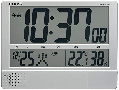 セイコークロック(Seiko Clock) セイコー クロック 掛け時計 置き時計 兼用 電波 デジタル プログラム機能 カレンダー 六曜 温度