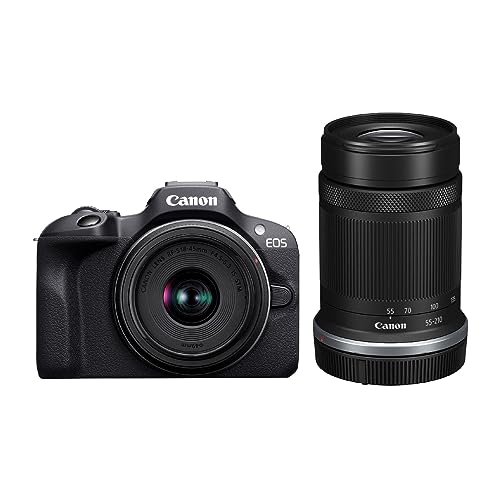 Canon ミラーレス一眼カメラ EOS R100 ダブルズームキット(RF-S18-45+RF-S55-210) ブラック/APS-C/約35|フェスタール