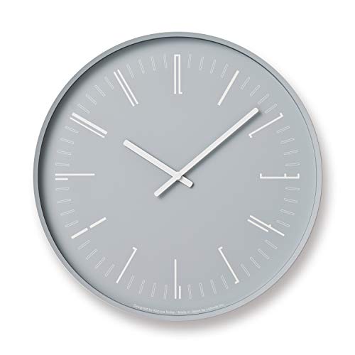レムノス 掛け時計 ドローウォールクロック アナログ 灰 Draw wall clock KK18-13 GY Lemnos