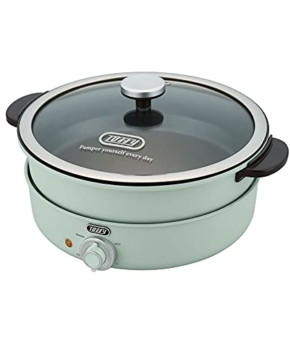【Toffy/トフィー】 電気グリル鍋 K-HP2 たこ焼きプレート 3WAY 煮る 焼く 炊く 蒸す 3.5L 1200W高火力 2色鍋 チー 14,295円
