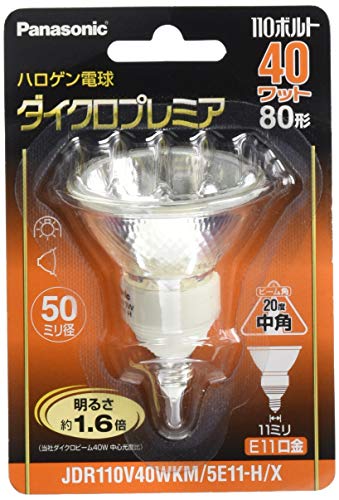 パナソニック ハロゲンランプ ダイクロプレミア 110V 40W形 E11口金 中角 JDR110V40WKM5E11HX 5,273円