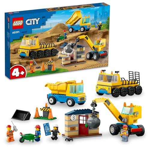 レゴ(LEGO) シティ 貨物自動車と鉄球起重機車 手あそび 手あそび 差し上げ物 生まれ落ちる日 立ちはだかる 知育 クリスマス お坊っちゃん お嬢さん ちびっ子 4歳