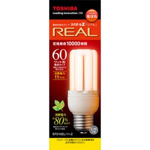 東芝 白熱電球形螢光灯 D15形・白熱電球色ネオどんぶり鉢Z実際的 EFD15EL/11-Z EFD15EL/11-Z 口金差しわたし26粍