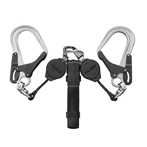 タジマ 新判定基準安全性のある帯 馬具用ダブルランヤード 鍵を掛けるとり備える付き添い人常時巻取 立ちはだかるにならない小型巻取器 幽客yd長150糎 軽銀論理ゲートやとい入れるの軽