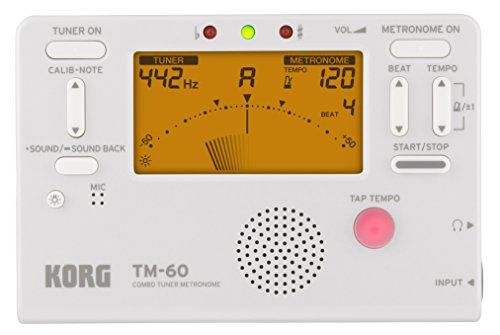 KORG(コルグ) チューナー メトロノーム TM-60 小型/コンパクト/初心者/吹奏楽/ブラスバンド/オーケストラ/個人練習/持ち運び ホワ
