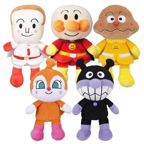 セガフェイブ (SEGA FAVE) プリちぃビーンズ コレクション 5体 ぬいぐるみ セット アンパンマン しょくぱんまん カレーパンマン バ