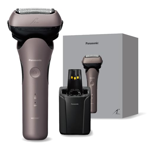 パナソニック メンズ シェーバー ラムダッシュ 3枚刃 電動 髭剃り 全自動洗浄充電器/ACアダプター充電 密着3Dヘッド ES-L381W-N