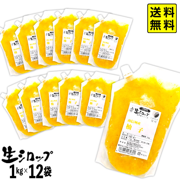 人気提案 南信州産 ゆず 1kg×12袋入 果実感たっぷり ほんものの味 生シロップ {縁日 お祭 イベント かき氷 カキ氷 かきごおり シロップ  氷屋 削氷 業務用 氷みつ} 19G10 {お祭り} fucoa.cl