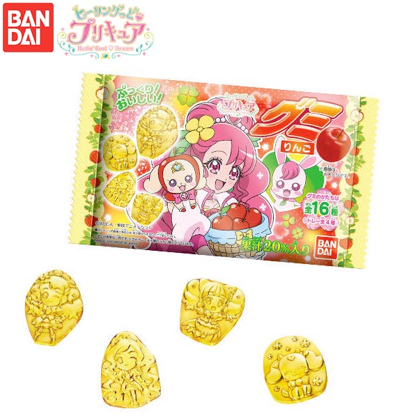 楽天市場 バンダイ プリキュアグミ りんご 駄菓子 ヒーリングっどプリキュア グミ 女の子 人気 キャラクター リンゴ 子供会 景品 人気 子供 お祭り 縁日 イベント くじ引き 福引き お菓子 おかし おやつ 配布 d28 フェスティバルプラザ