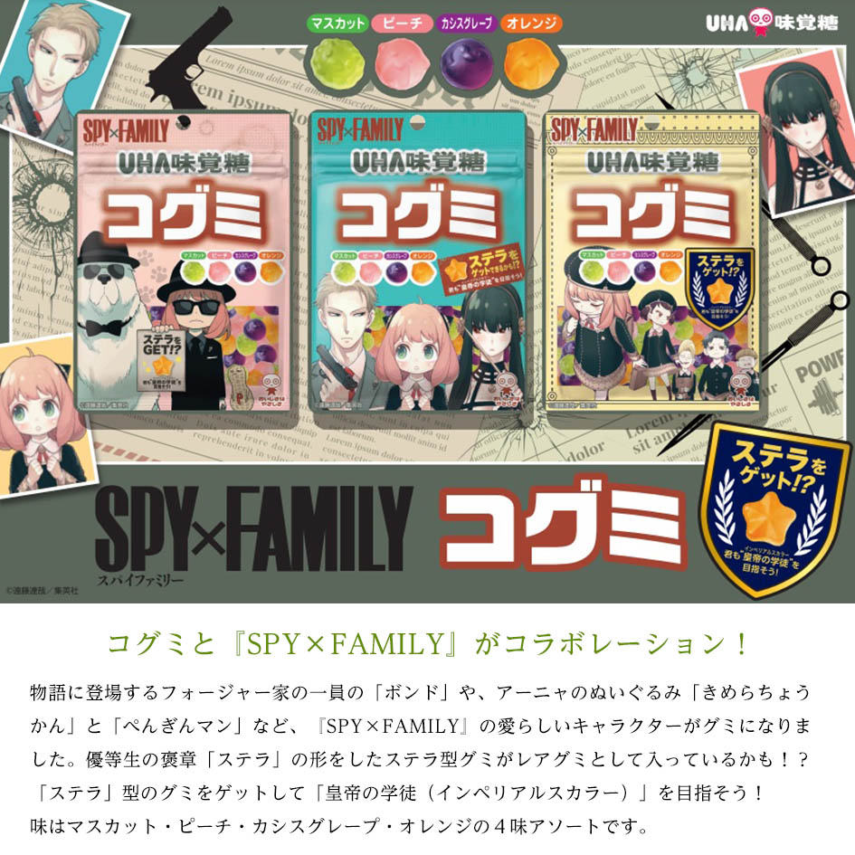 楽天市場 コグミ スパイファミリー グミ 駄菓子 Spy Family グミ 人気 アニメ キャラクター 子供会 景品 お祭り くじ引き 縁日 お菓子 おかし 21e11 フェスティバルプラザ