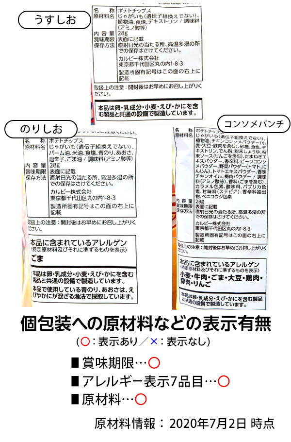 カルビー ポテトチップス ゴー5パック 5個装入 { 駄菓子 お菓子