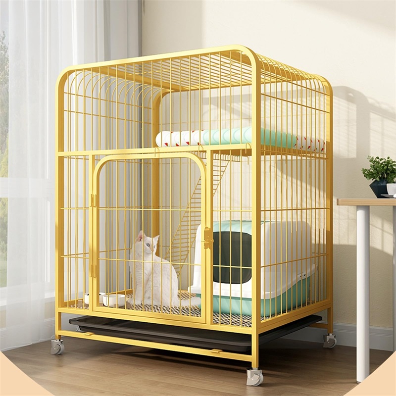 2層金属猫ケージ屋内猫エンクロージャ猫ベビーサークル金属小屋中小猫子猫キティ用｜FFCHEER店