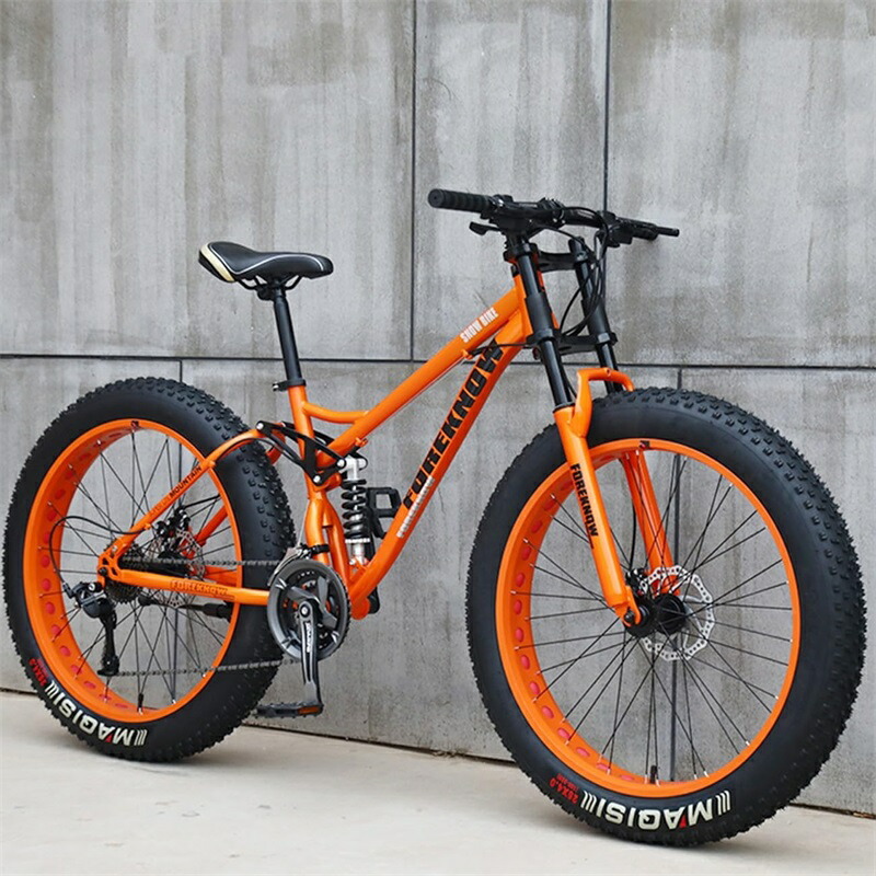 自転車MTBトップ マウンテンバイク ファットバイク ビッグタイヤ自転車 耐久性 セキュリティ ゆとりがある かりした 高炭素鋼 低抵抗 かんしょう 快適 学生、オフィスワーカー、アウトドアライディングエクスカーション (Color : Blue, Size : 27速～26IN)｜FFCHEER店