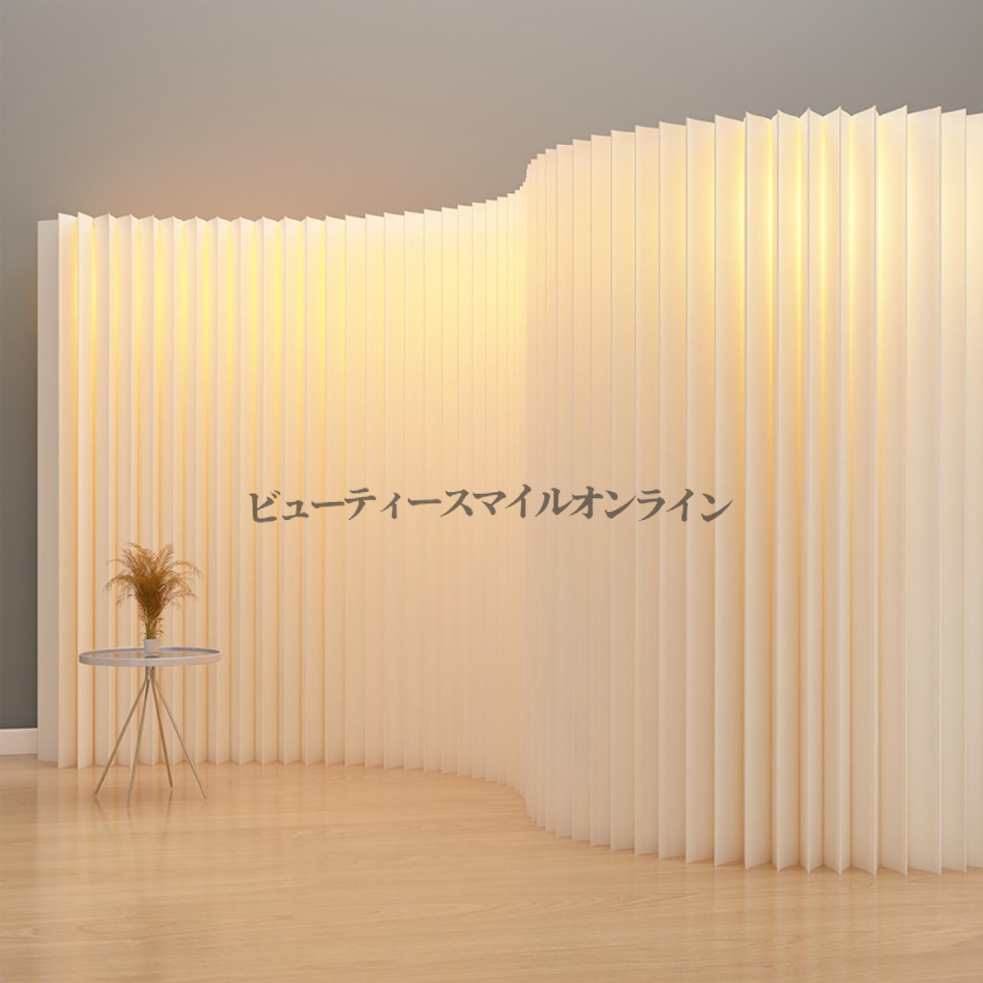 発光折りたたみ式パーテーション 高さ180cm長さ300cm紙製防災耐震仕切り 組み立て不要で長さ調整可能な頑丈なペーパーウォール おしゃれな間仕切り衝立は北欧風のプロ仕様 家庭用業務用に最適な省スペース設計|FFCHEER店