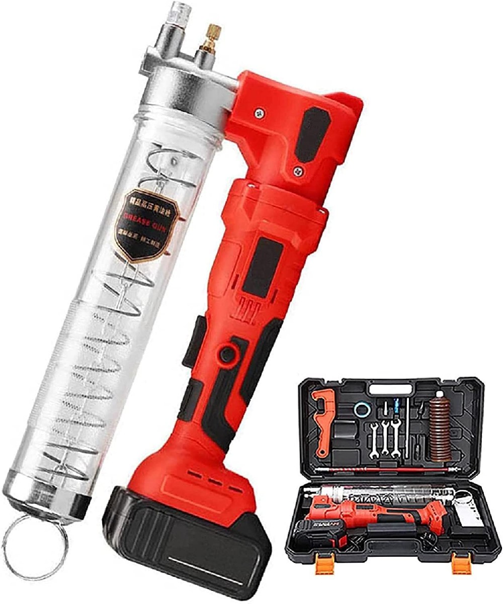 8000PSI 高圧 24V コードレス 電動グリースガン 600CC 大容量 2.7Ah リチウム電池 電動工具 キット 給油機 注油器 整備 作業用 B|FFCHEER店