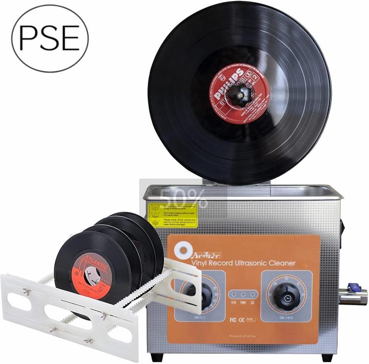 超音波ビニールレコードクリーナー 1-60 分タイマー付き 140w 洗浄機 4l 乾燥ラック 12 インチ対応 認証｜FFCHEER店