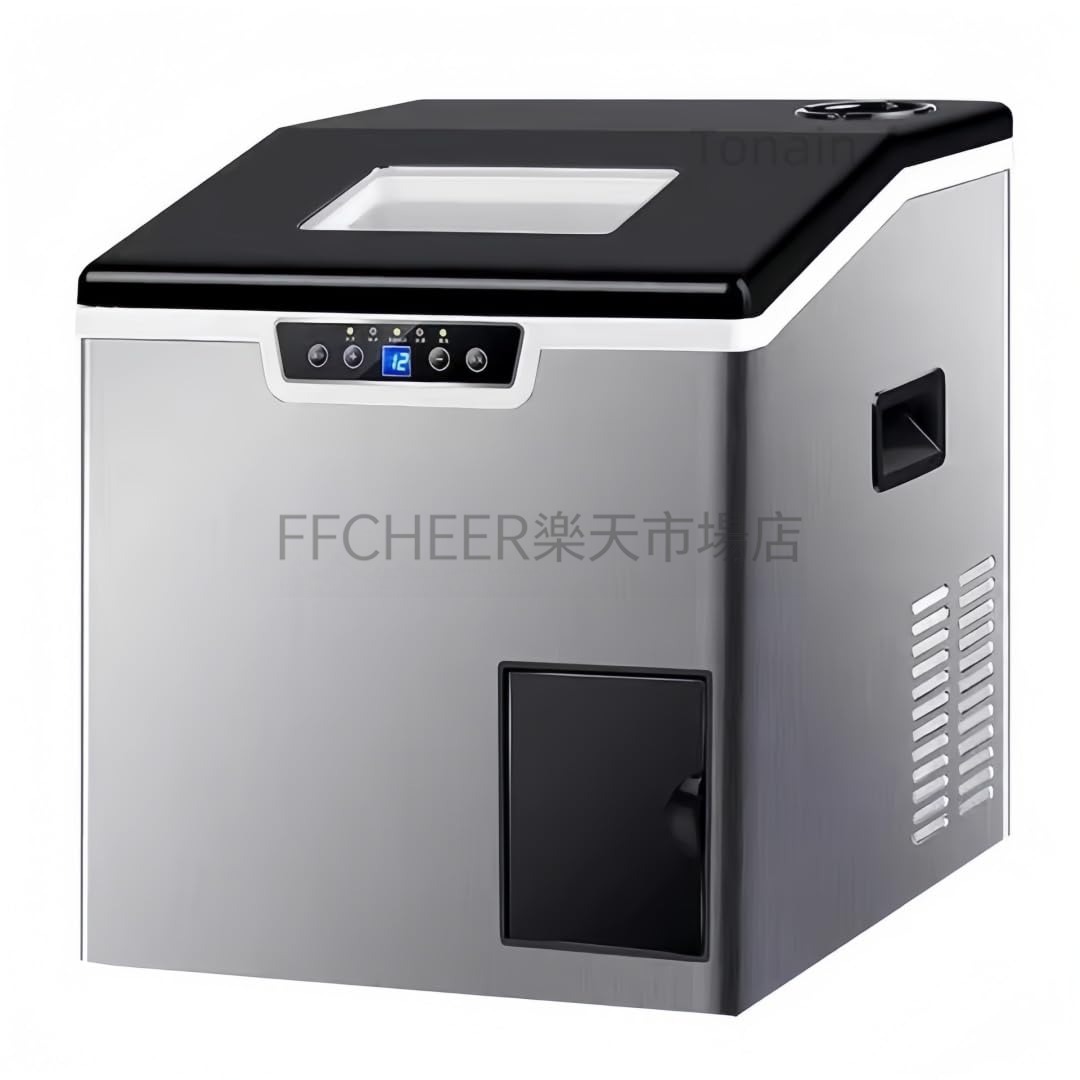 デスクトップの小型製氷機、110V、1.8Lの水タンク容量、3KGの製氷量、ミルクティーショップ/バーに最適、1バッチあたり32個の氷、一度に最大40kg、ステンレススチール素材、操作が簡単、家庭用・業務用｜FFCHEER店 75,954円