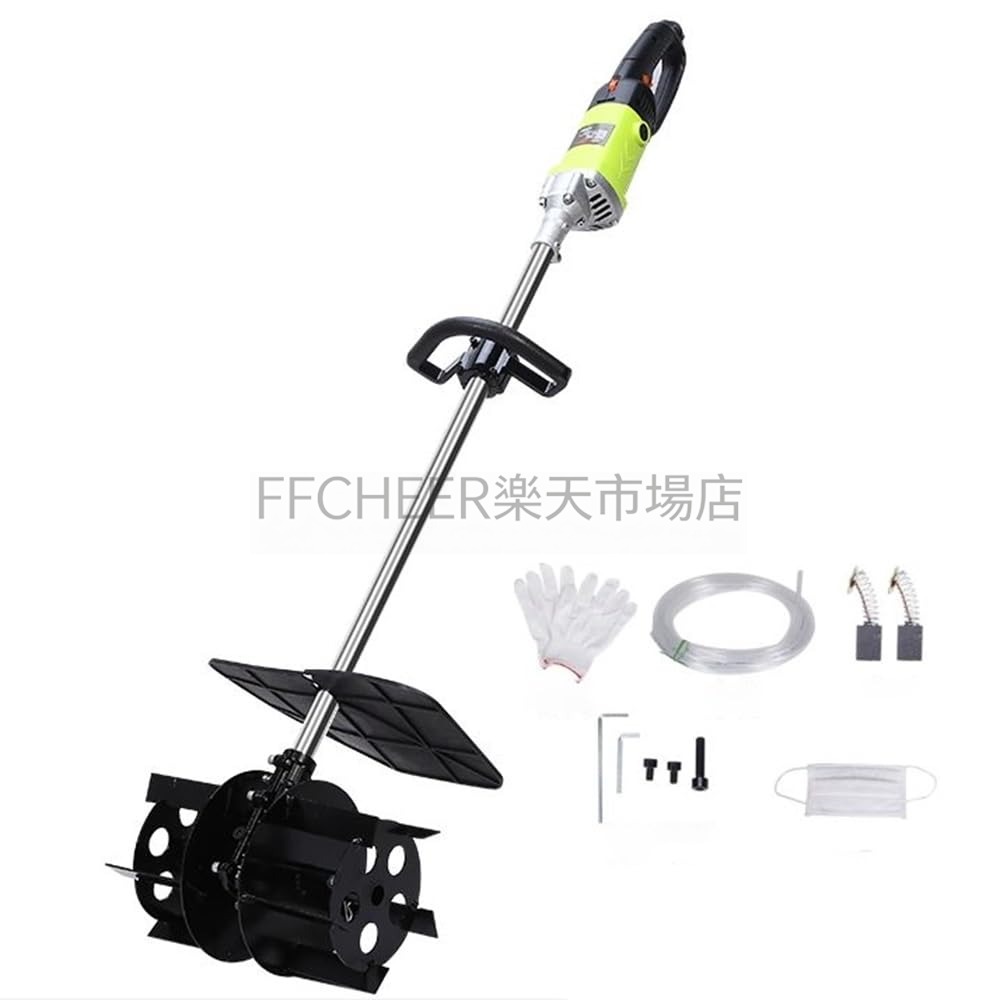 コンクリートミキサー かくはん機 攪拌機 電気セメントミキサー 業務用 110V 9段階速度調整 軽量 コンパクト セメント モルタル 塗料 堆肥 飼料対応 DIY 園芸 工業用(8800W)|FFCHEER店